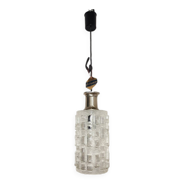 Lámpara de techo " Voghera" de cristal. Italia, 1970s.