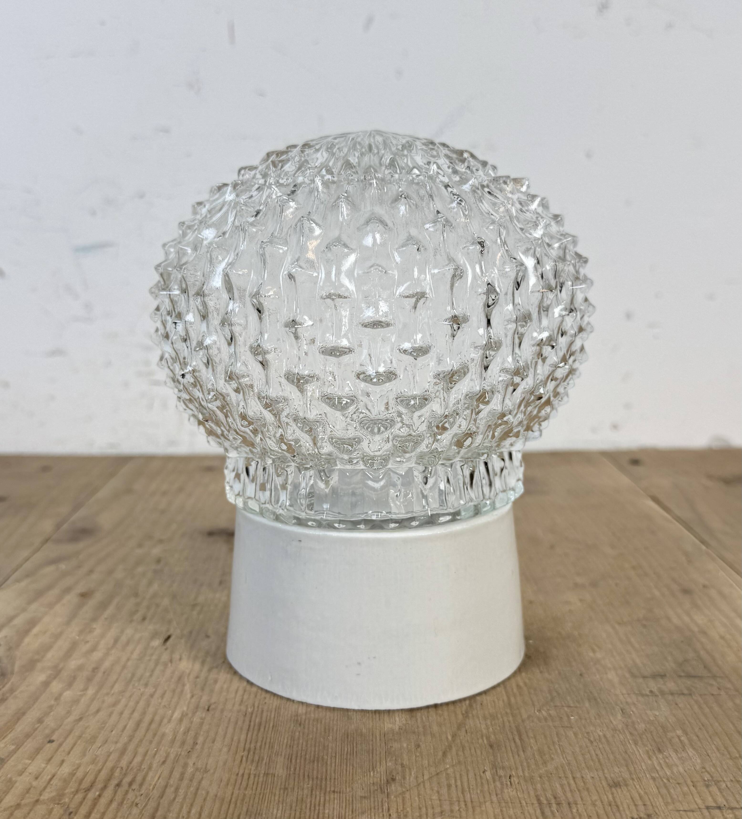 Vintage White Porcelain Ceiling Light, 1970s