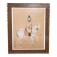 China circa 1900: Oil painting on silk "The Horseman"