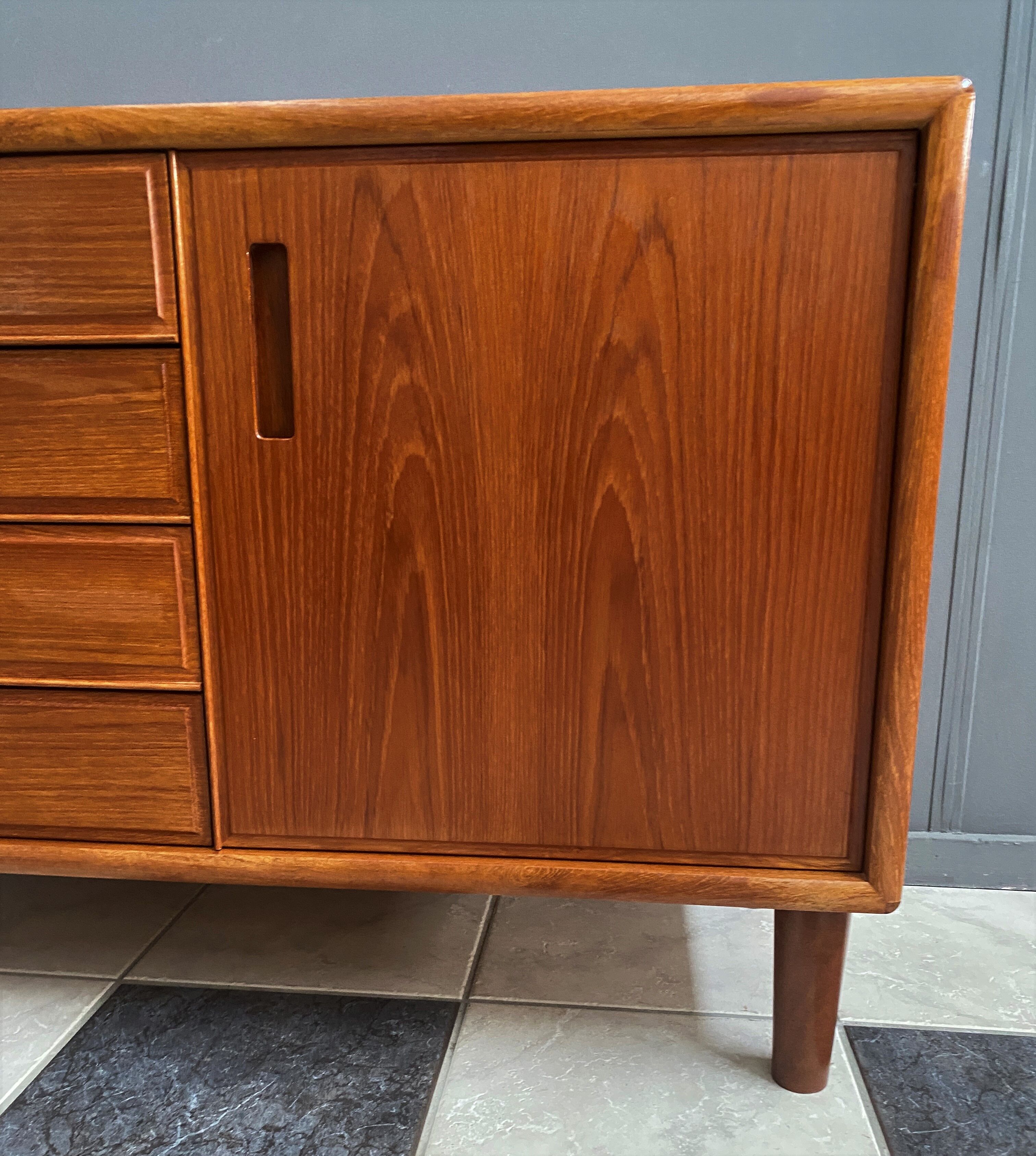 Danish Teak sideboard with drawers and door, 1960s