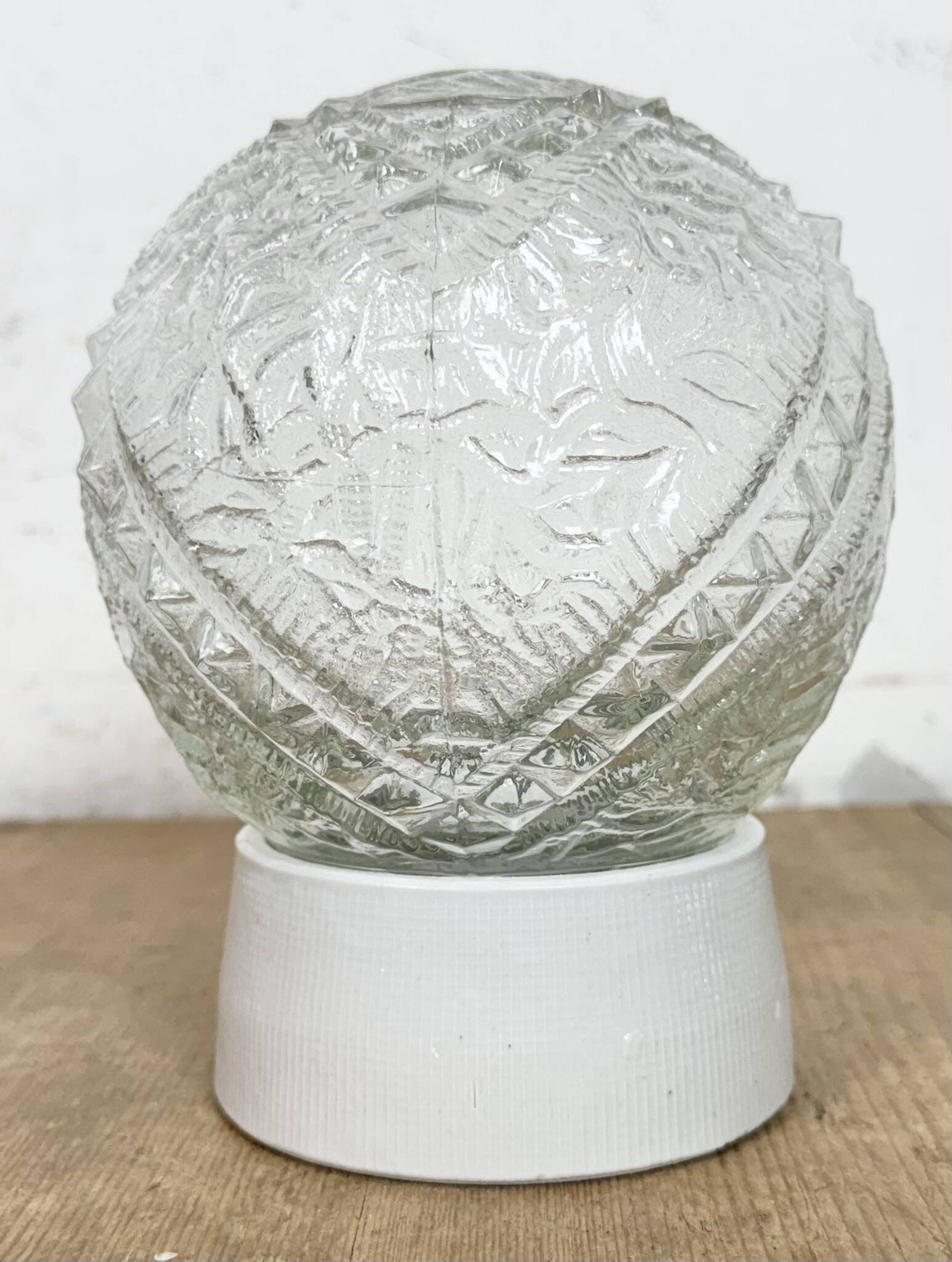 Vintage White Porcelain Ceiling Light, 1970s