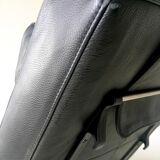 Black leather adjustable lounge chair by Rolf Benz, Basix series