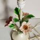 Bouquet lamp to table in vintage painted sheet vinyl lampshade