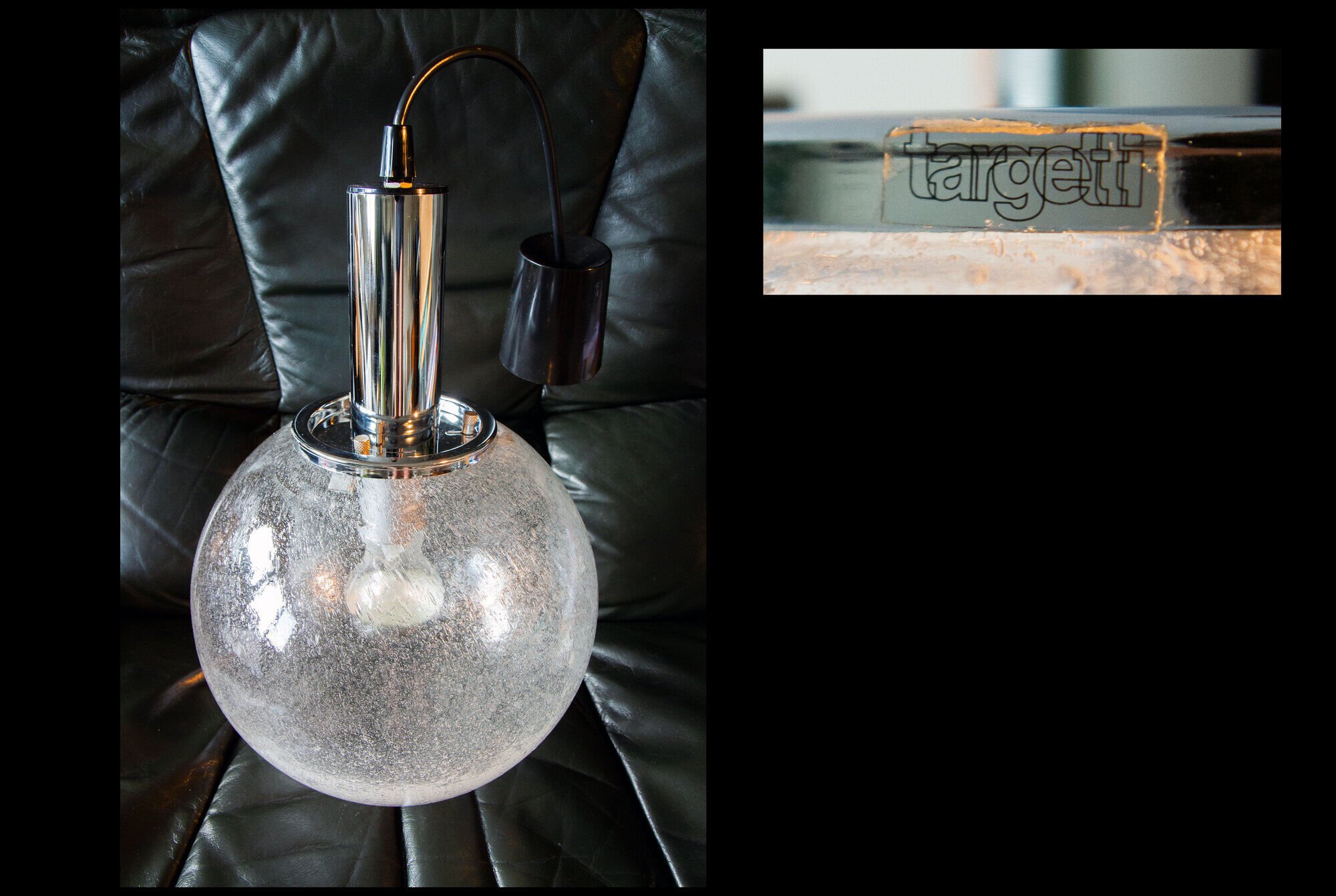 Glass chandelier by Murano Targetti Sankey, Italy 1970