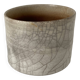 Traditional raku ceramic tea or matcha bowl with mark on the base
