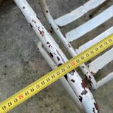 Tolix-style garden armchair