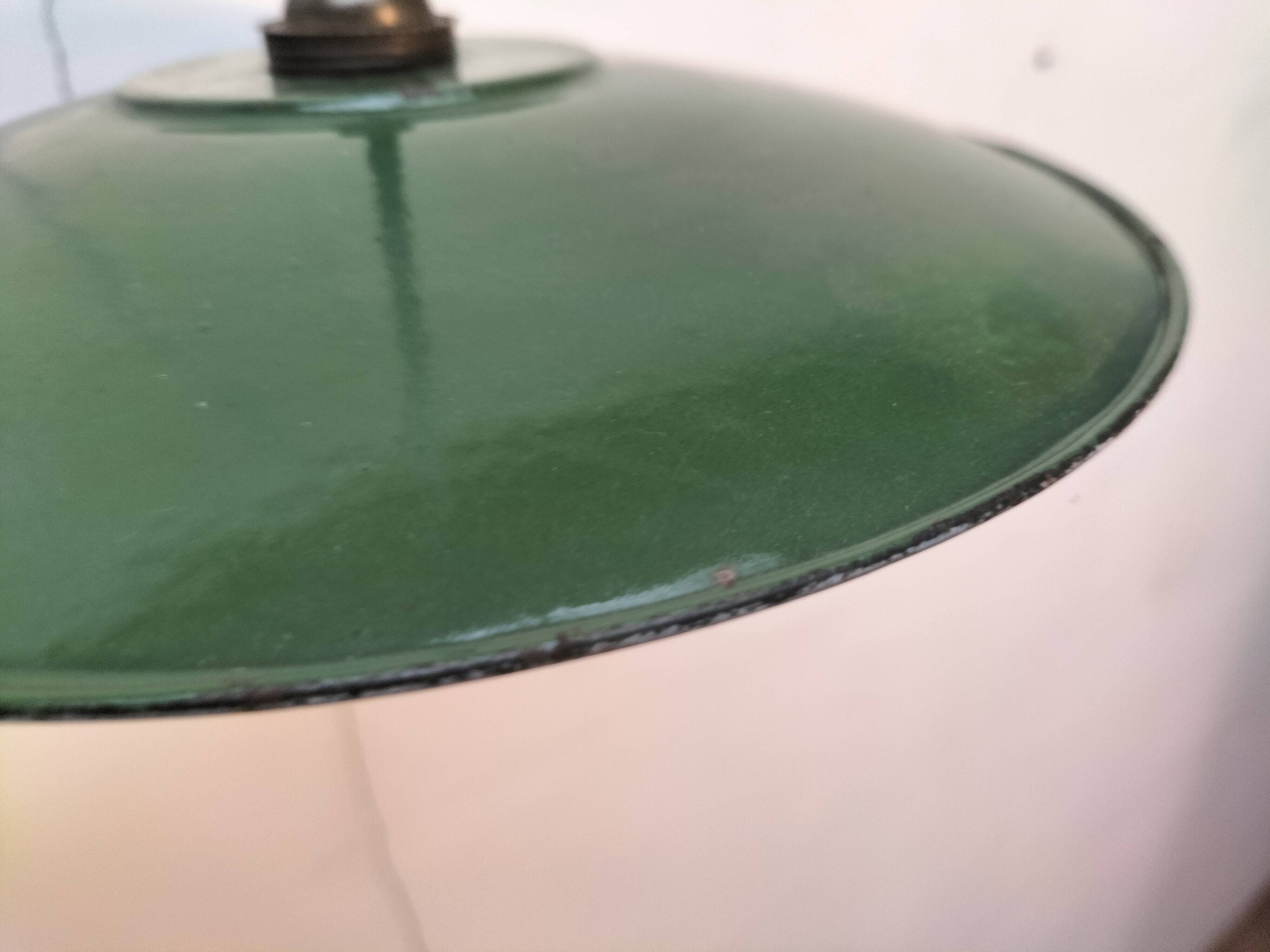 Set of 3 enameled sheet metal pendants