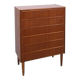 Commode en teck en provenance du Danemark avec 6 tiroirs.