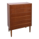 Commode en teck en provenance du Danemark avec 6 tiroirs.