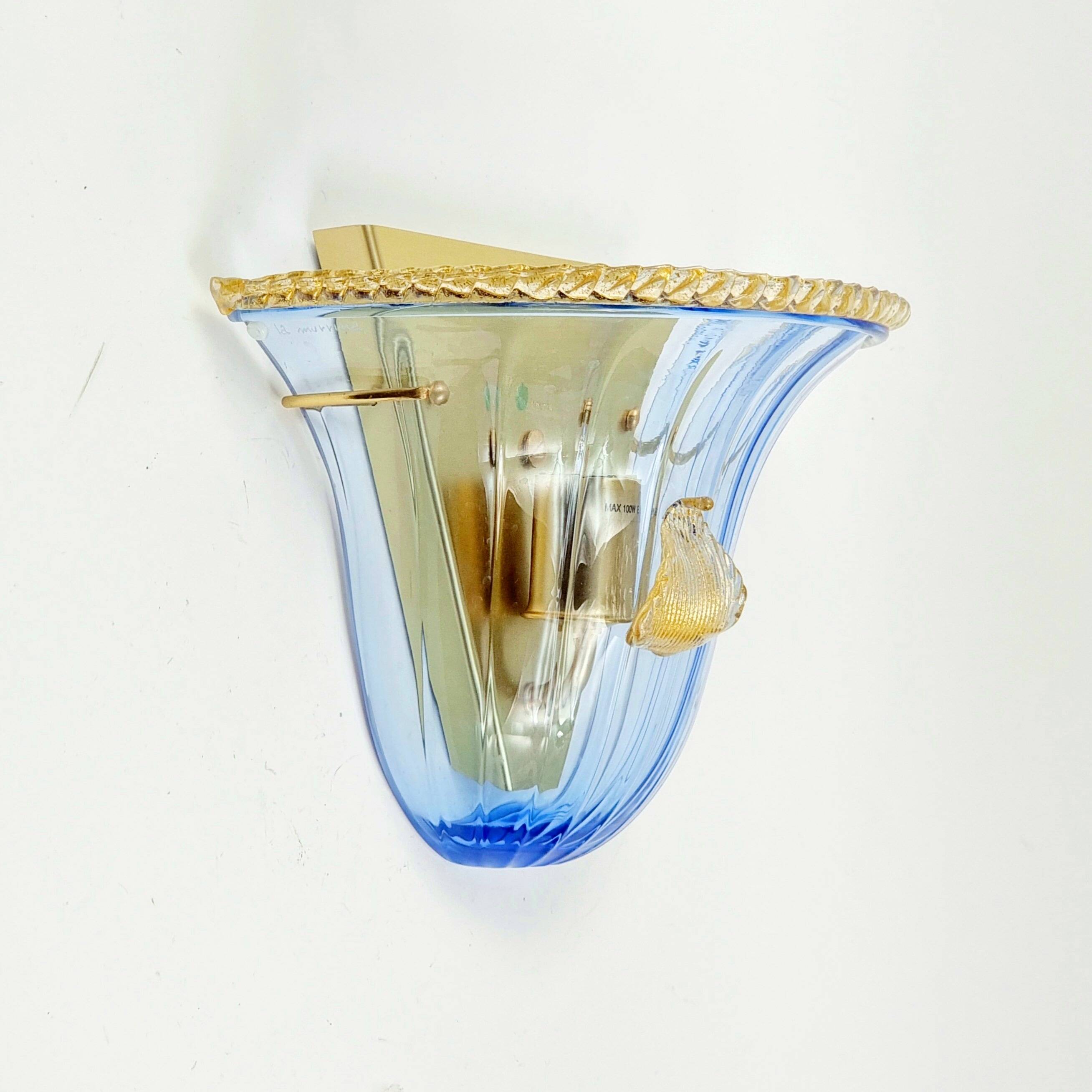 Pair of La Murrina Murano Art Glass Wall Lamps, Murano, Italy, 1980s/1990s