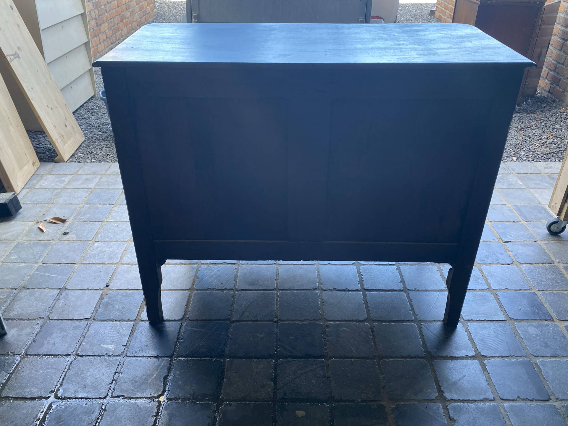 Commode Louis XVI Relookée Bleu Roi et Dorures