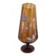Amber blown glass vase