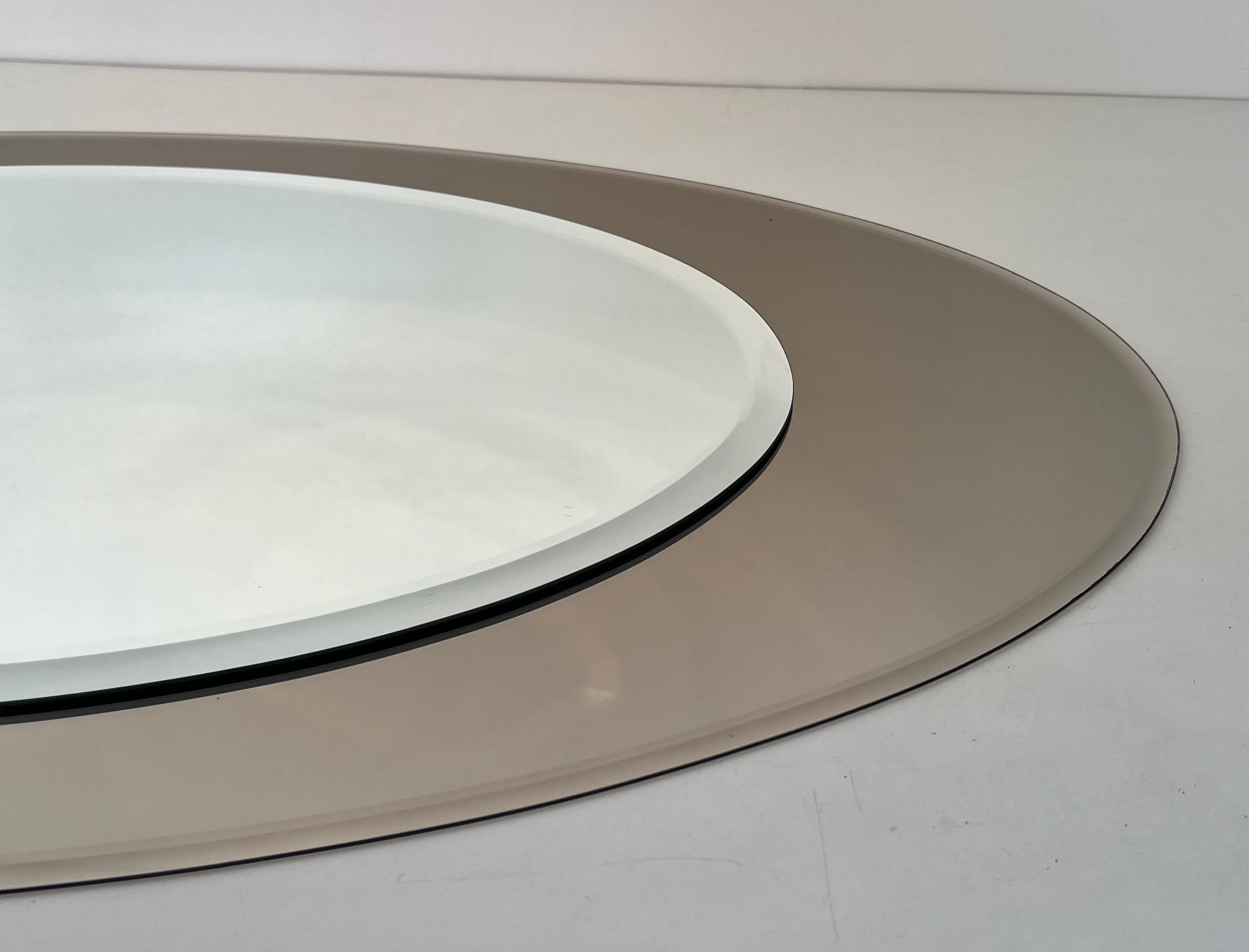 Miroir ovale de Fontana Arte, vers 1970
