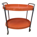 Orange rolling trolley from the 70s