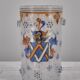 Small enamelled glass vase with armorial design in Historismus style from 19th century Bohemia.