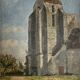 Old painting The country church