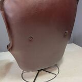 Pair of leather swivel armchairs by PEEM, Finland, 1970s