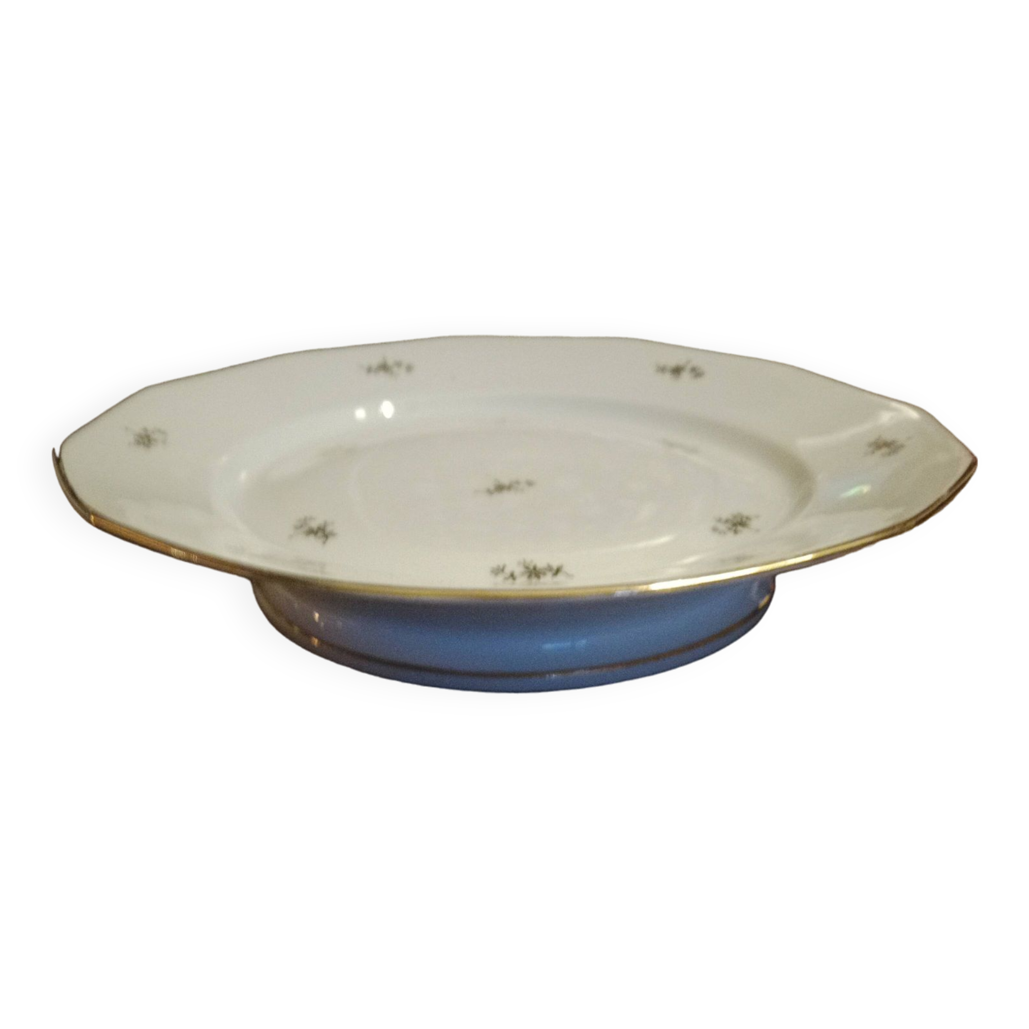 Vintage presentation plate on foot