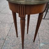 Gueridon side table old marble top vintage xxeme