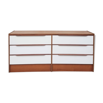 Vtg Mid Century Danish Steens Double Chest Drawers Sideboard Scandi Retro 70s