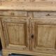 Ancien buffet deux corps vaisselier en pin