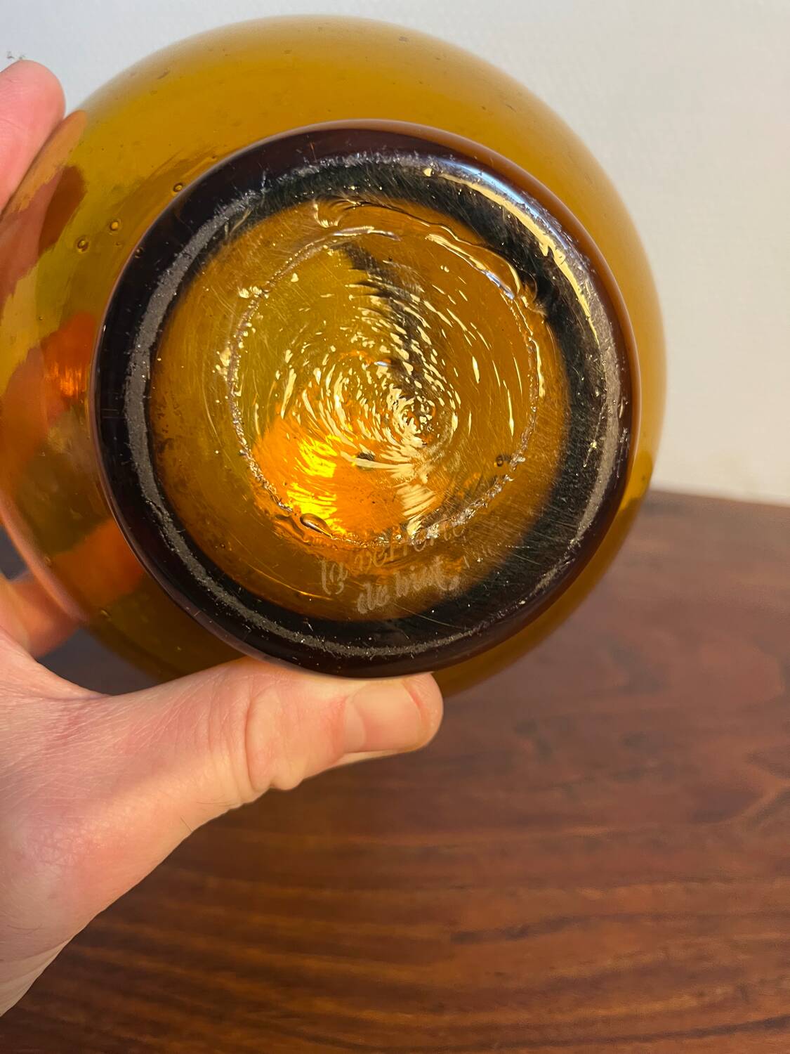Bubble glass vase from biot france glassworks