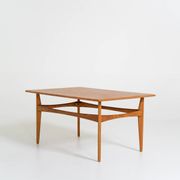 Oak side table by Karl-Erik Ekselius for JOC, Sweden, 1950s