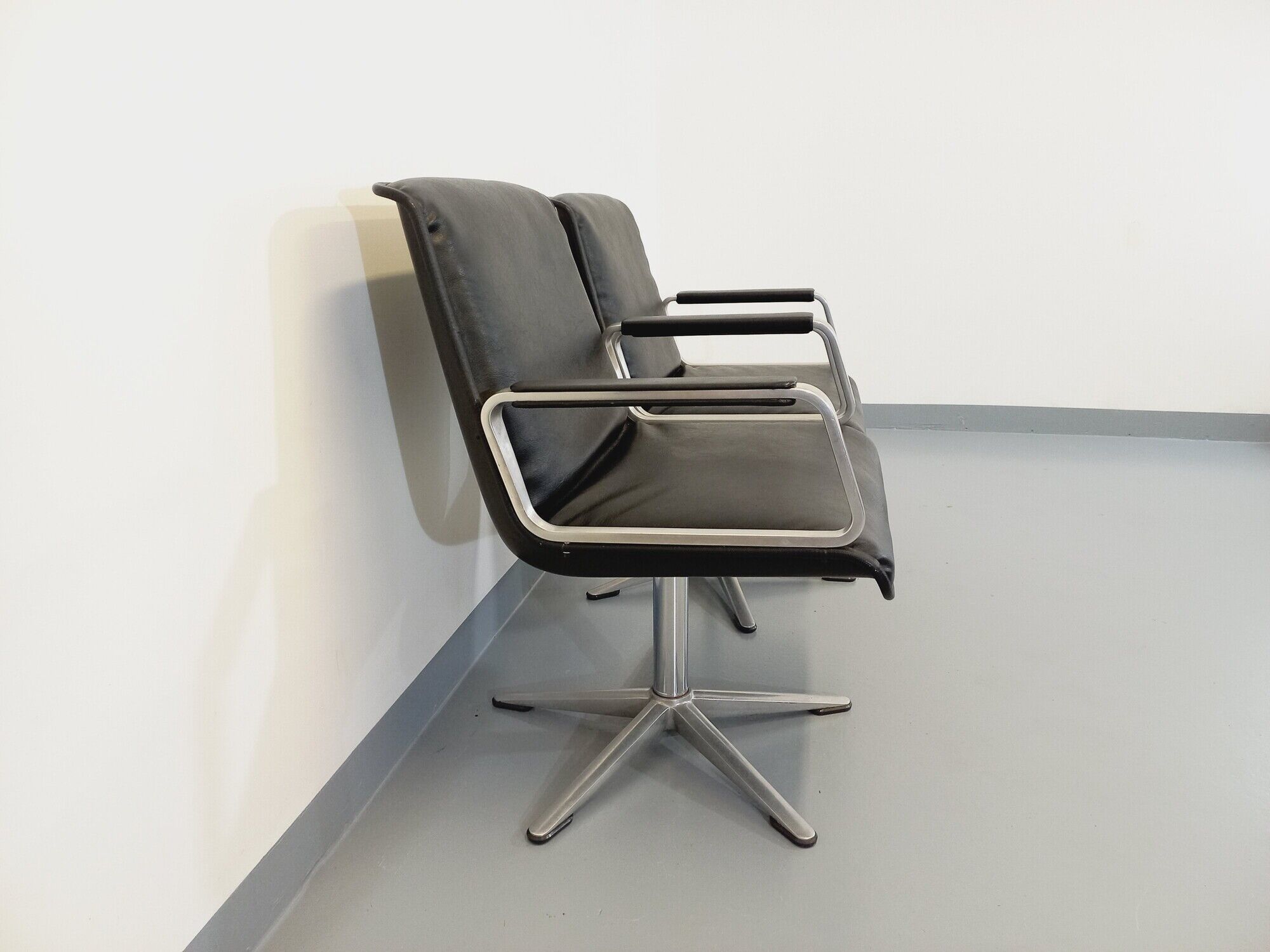 Pair of vintage office armchairs from the 60s and 70s by Wilkhahn