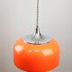 Space Age Orange Pendant Lamp from Guzzini, 1960s