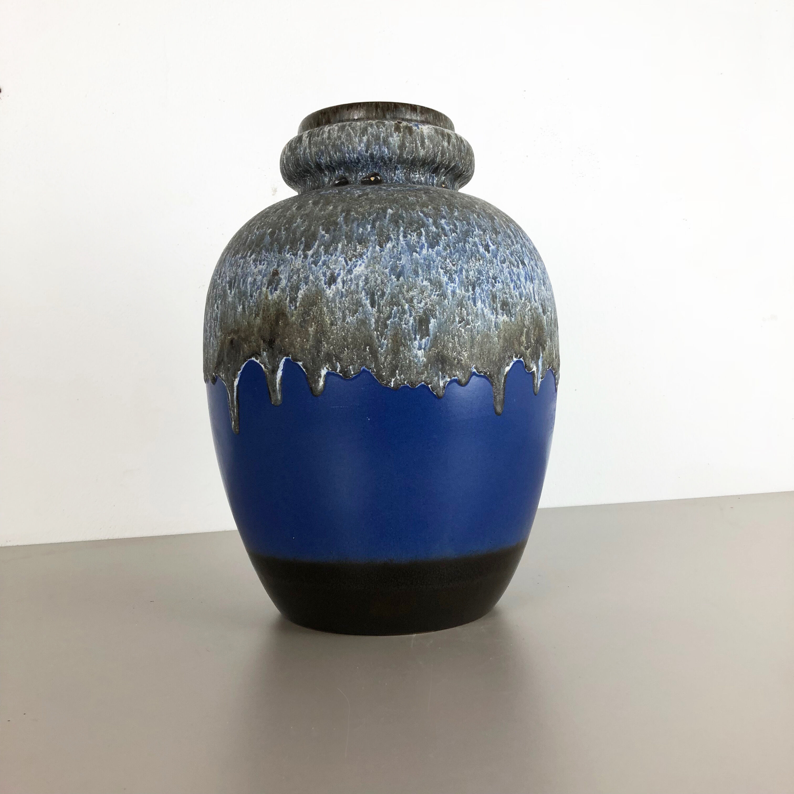 Pottery fat lava multicolor 286-42 vase made by Scheurich, 1970s