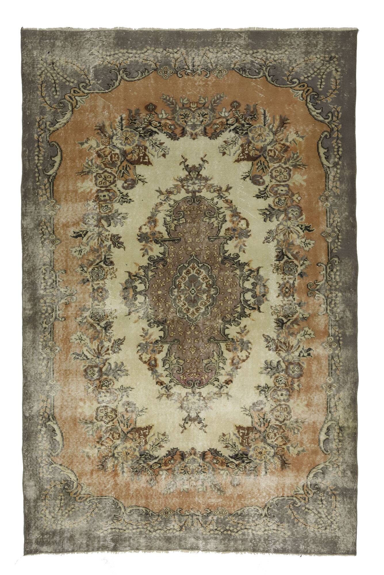 Anatolian handmade vintage rug 287 cm x 185 cm