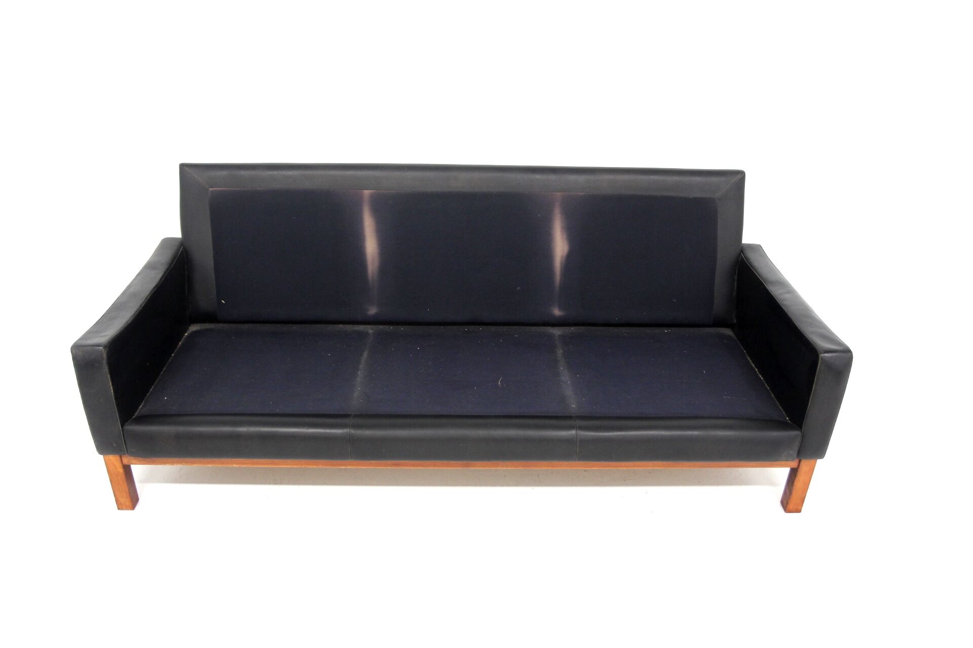 Scandinavian 3-seater leather sofa, Ulferts, Sweden, 1960