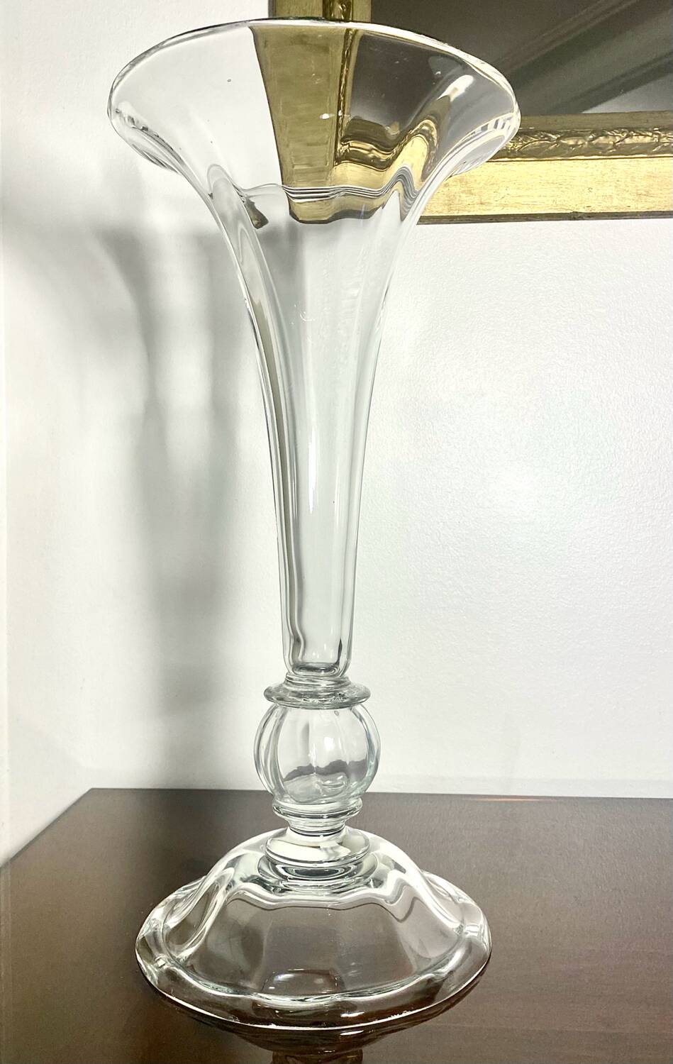 Giant crystal vase legras et cie