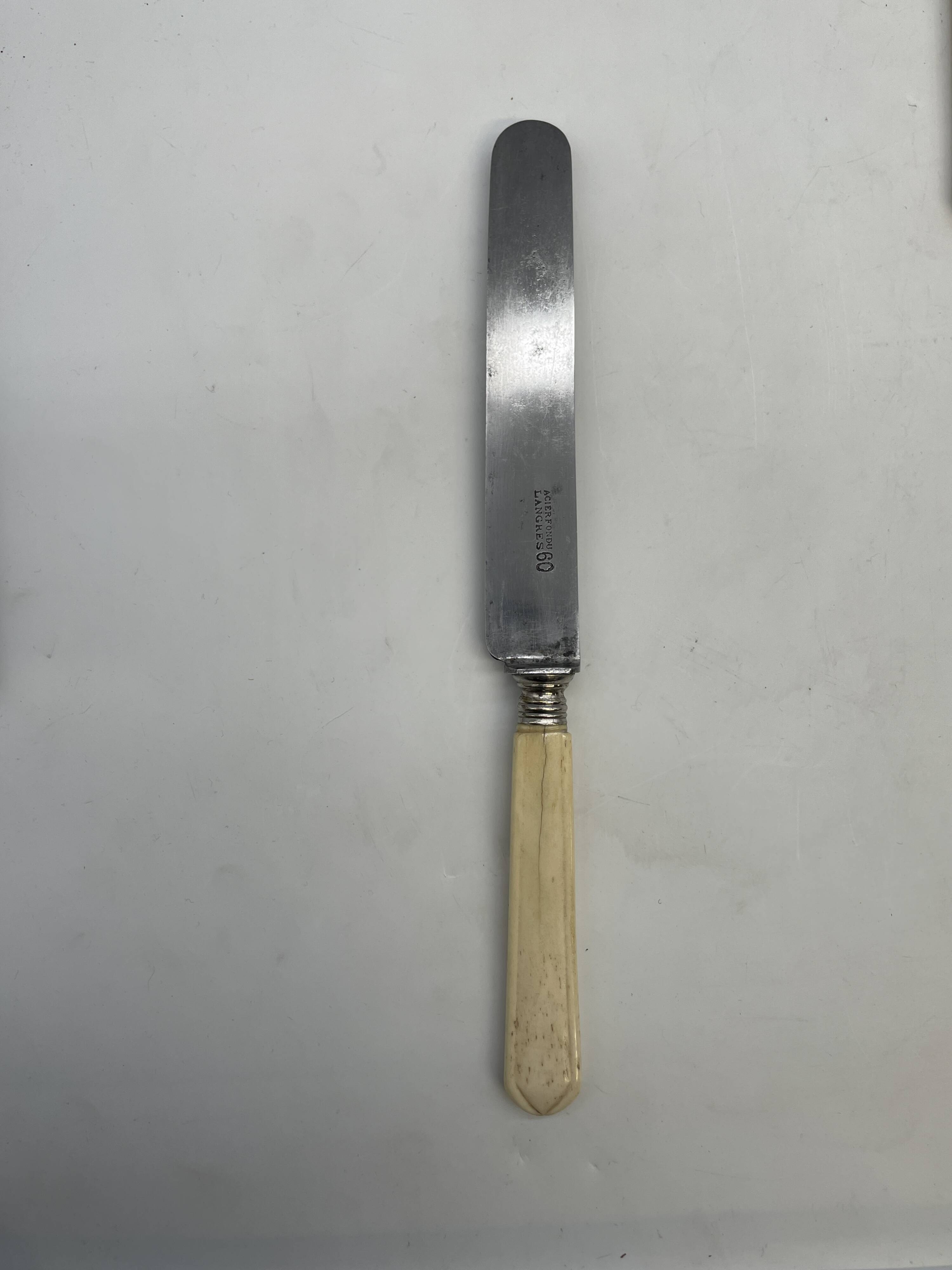 Lot de 5 couteaux à déjeuner manche ivoire