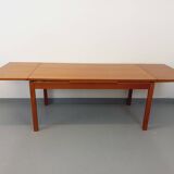 Vintage 60s Scandinavian style teak dining table with extensions