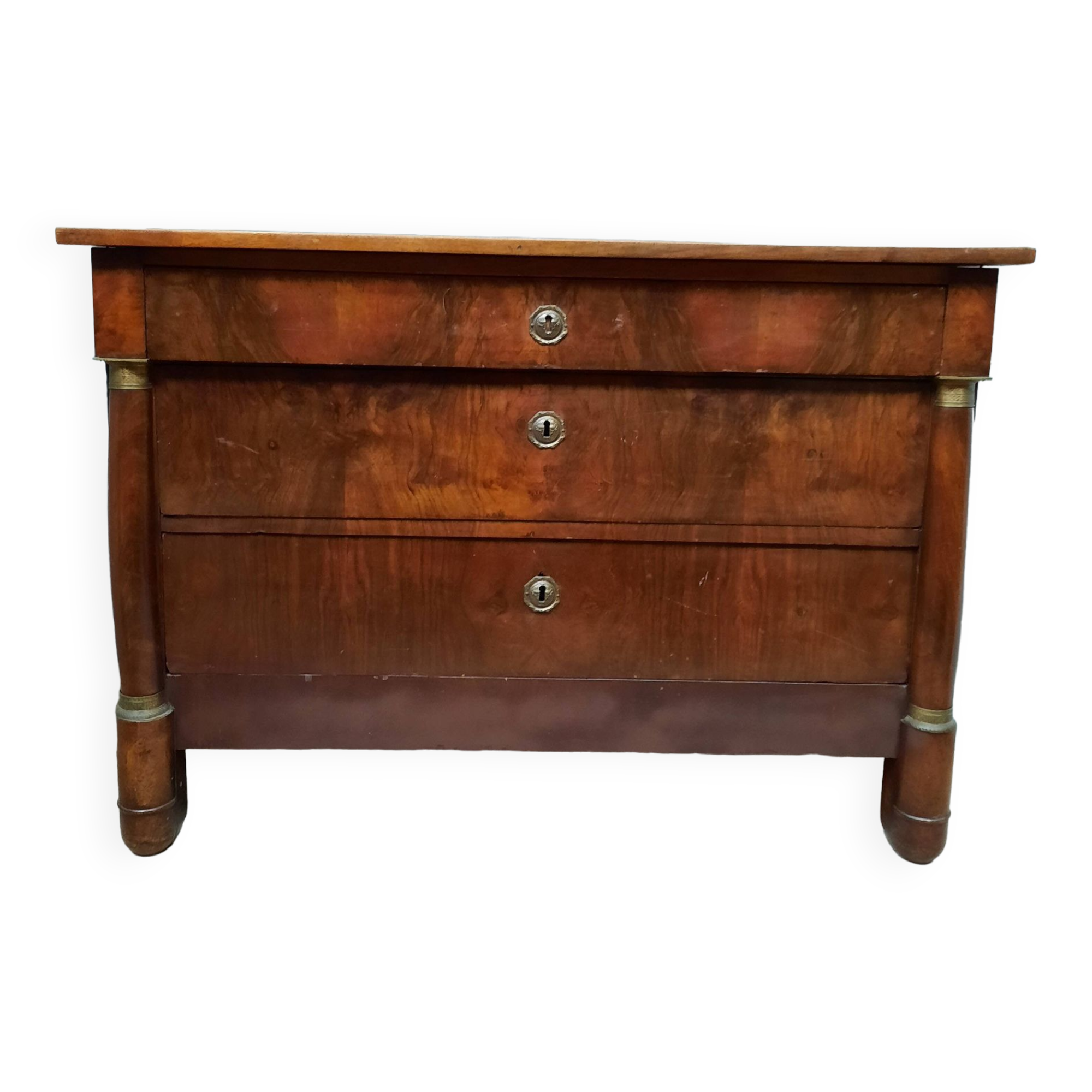 Commode empire en plaquage d acajou