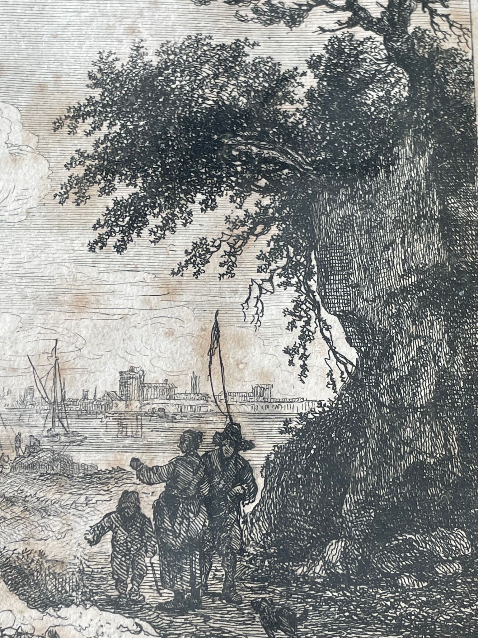 Antique engraving painting XVIIIth Franz Edmund Weirotter 1763