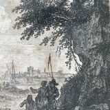 Tableau gravure ancienne xviiie franz edmund weirotter 1763