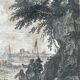 Antique engraving painting XVIIIth Franz Edmund Weirotter 1763