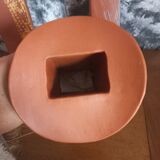 Trio of terracotta vases, unique pieces