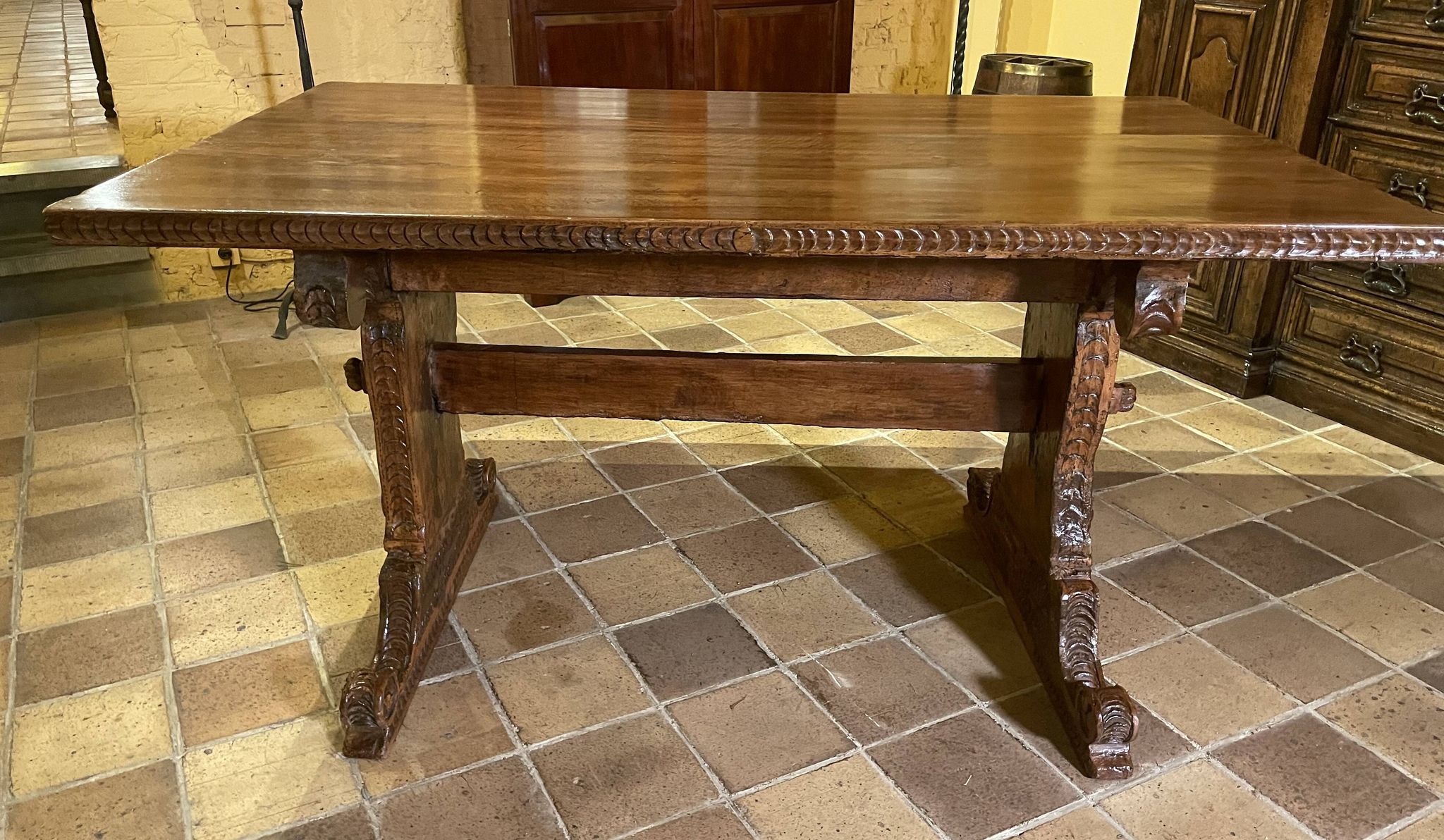 Table Renaissance Italienne En Noyer Du 16° Siècle -Florence