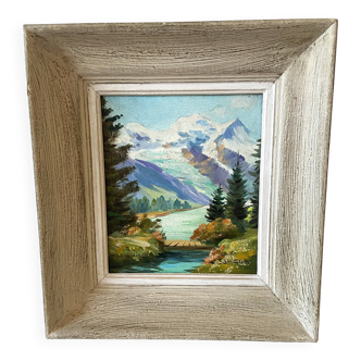 Oil Painting on Panel Vintage Signed CLAUDE SARGUE Landscape 2