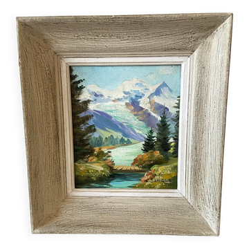 Oil Painting on Panel Vintage Signed CLAUDE SARGUE Landscape 2