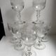Ensemble de 8 verres à pied en verre moulé années 30 début XXème