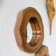 Set de 4 miroirs organiques brutalistes en bois années 50