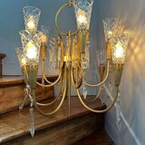 Vintage crystal pendant chandelier