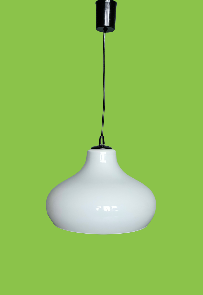 Large vintage opaline chandelier ~ 1970s