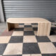 Vintage coffee table in travertine