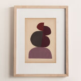 Collage on dated and signed paper without frame N212