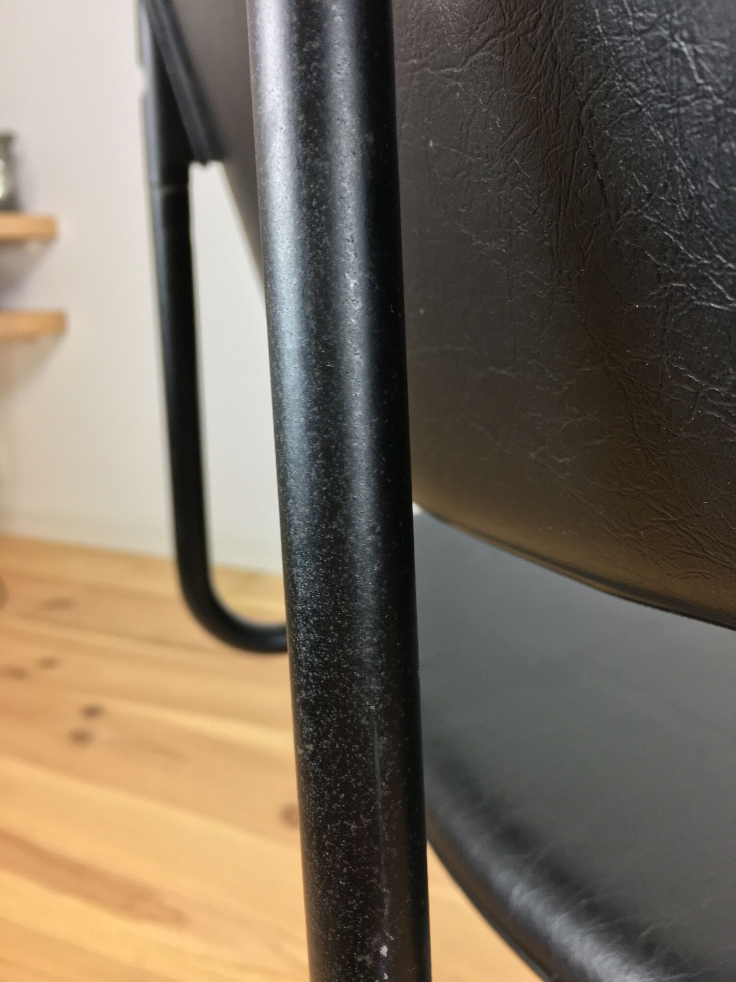 Airborne chair, Carolina Prefacto, 1950, metal and black skai